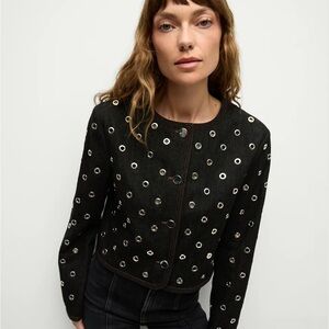 Veronica Beard Black Studded Women's Jacket Size S